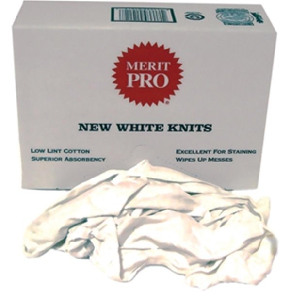 Merit Pro MP01012 White New Washed Knit Rags Red 160111
